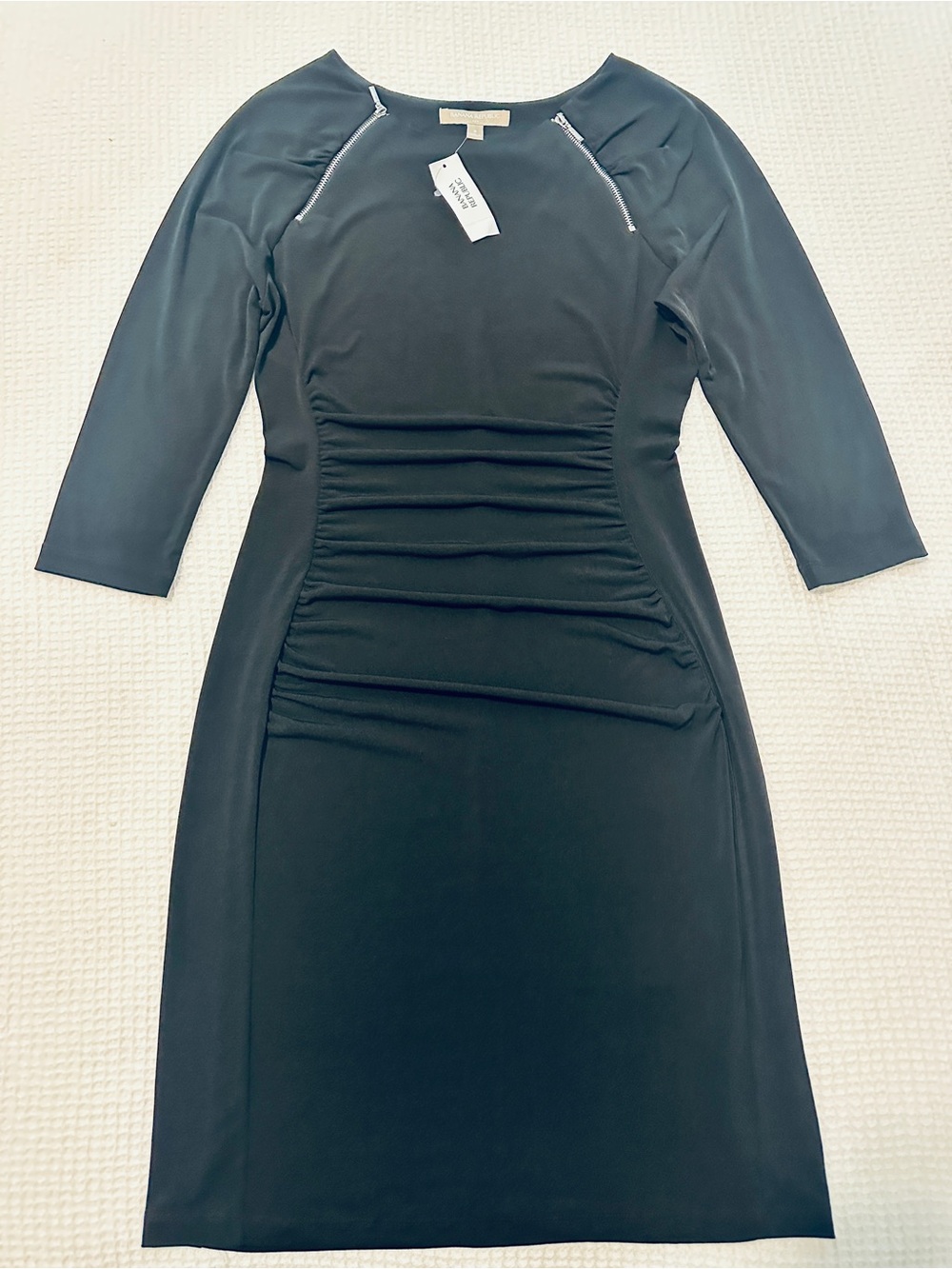 Banana Republic Black Midi Dress with Zip Shoulder Detail